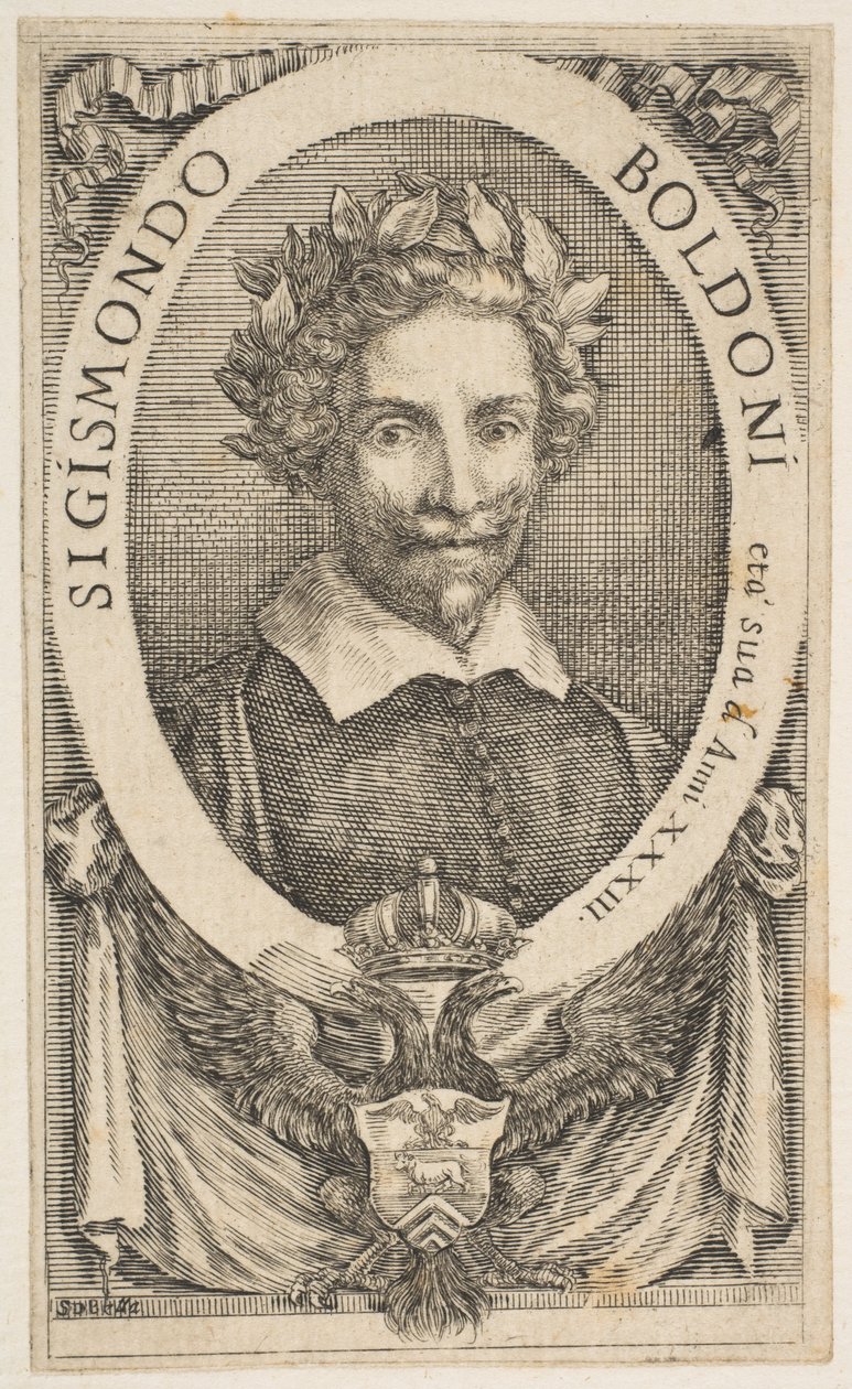 Portret poety Zygmunta Boldoniego, 1656. autorstwa Stefano della Bella