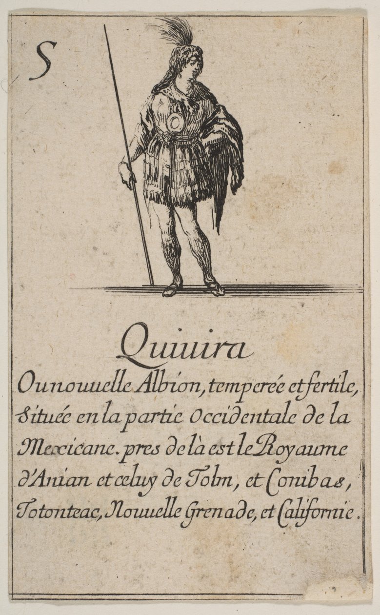 Quivira, z „Gry w geografii”, gry w geografii, 1644. autorstwa Stefano della Bella
