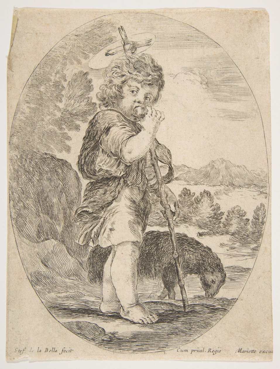 Św. Jan Chrzciciel nadgryzający owoc, ca. 1641. autorstwa Stefano della Bella