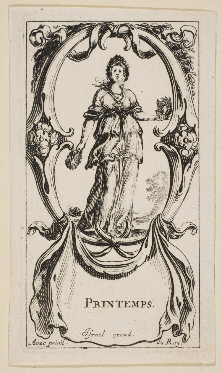 Wiosenne Printemps, z „Czterech pór roku”, ca. 1641. autorstwa Stefano della Bella