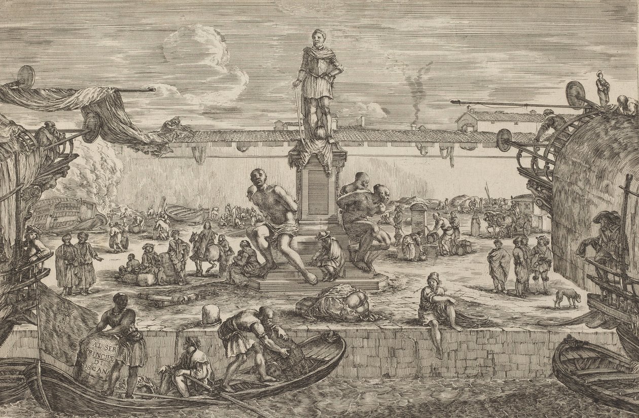 Posąg Ferdynanda I, prawdopodobnie ok. 16541655. autorstwa Stefano della Bella