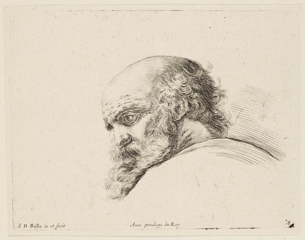 Studium (I principii del disegno, 18) autorstwa Stefano della Bella