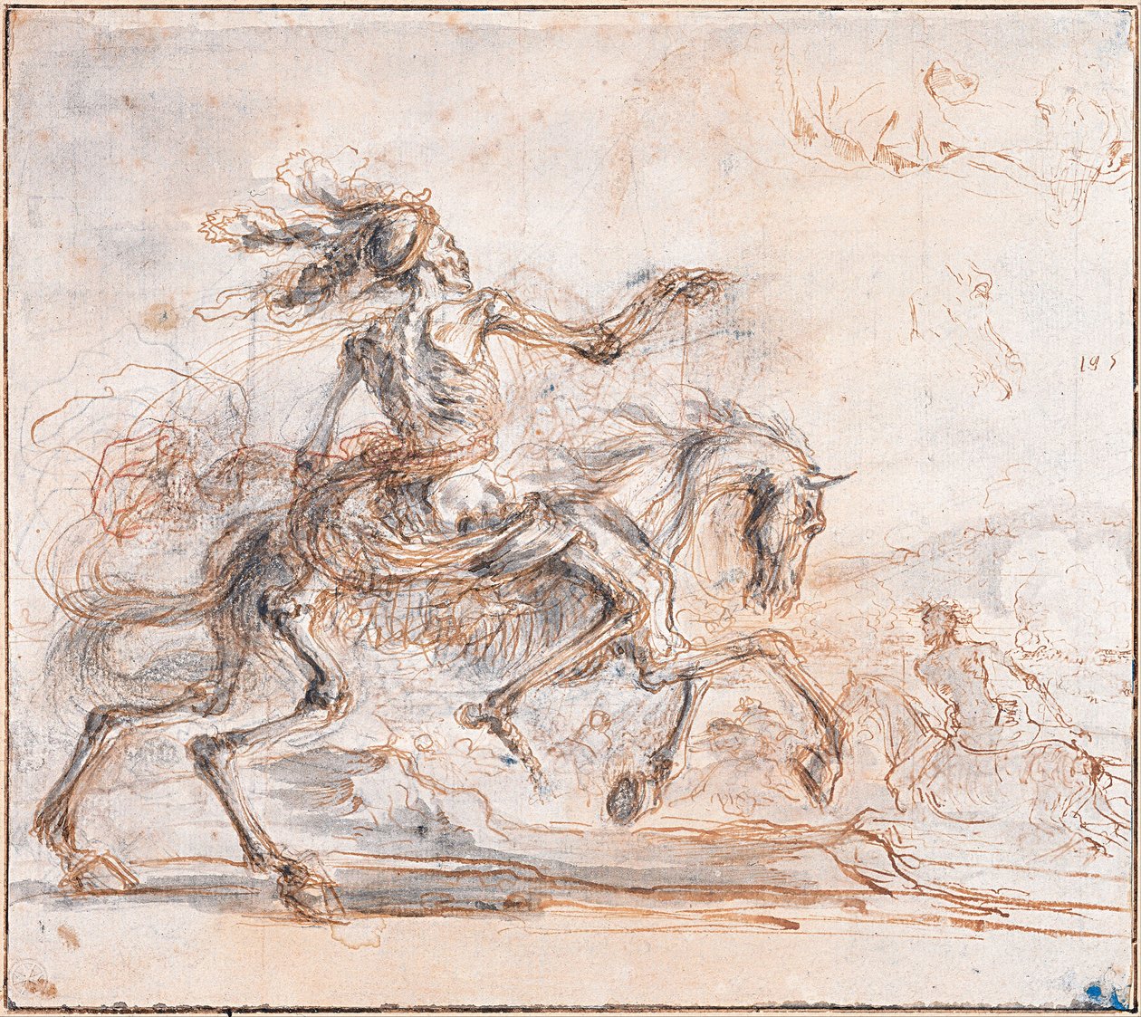 Śmierć na polu bitwy, między 1640 a 1650 autorstwa Stefano della Bella
