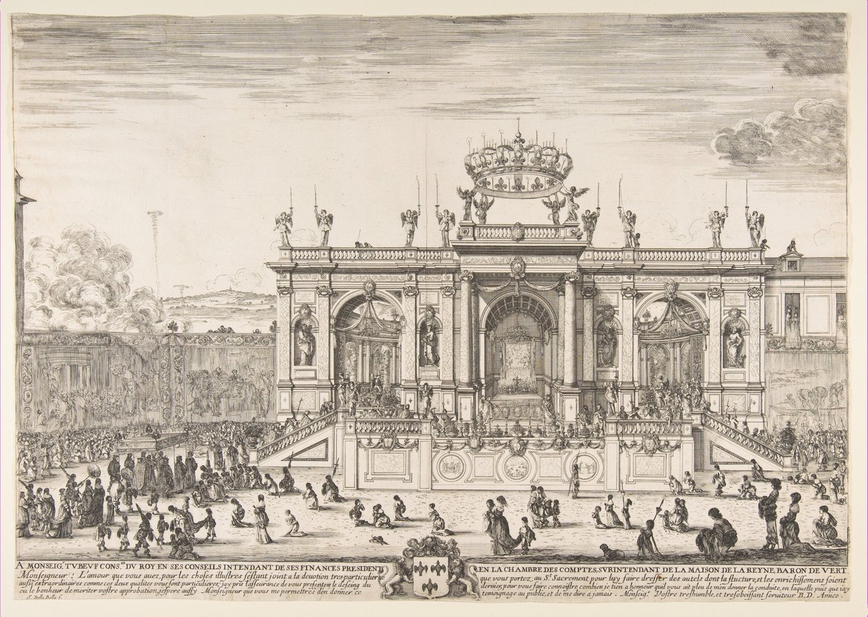 Procesja z Najświętszym Sakramentem, ca. 1648. autorstwa Stefano della Bella