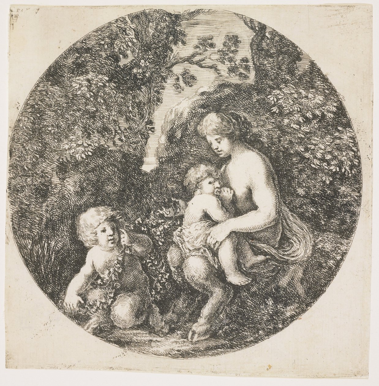 Żona satyra, 1656 autorstwa Stefano della Bella