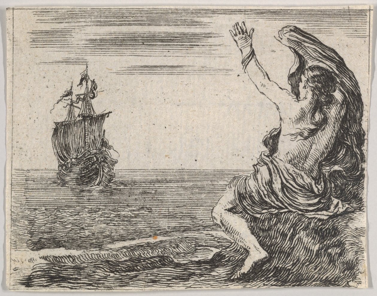 Tezeusz i Ariadna z Game of Mythology Jeu de la Mythologie, 1644. autorstwa Stefano della Bella