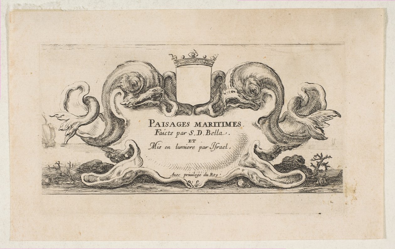 Strona tytułowa: Pejzaże morskie, ca. 1644. autorstwa Stefano della Bella