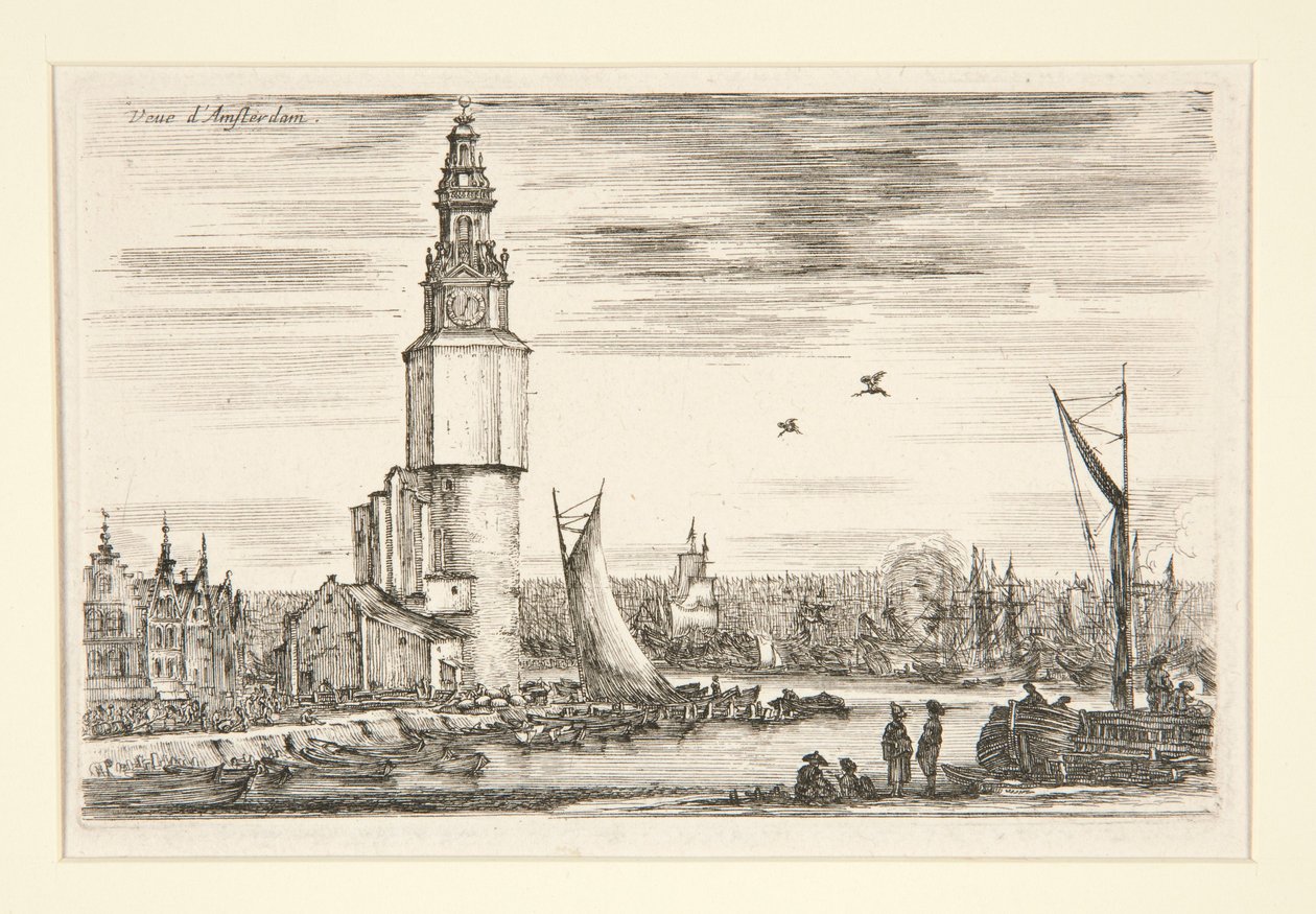 Widok Amsterdamu, z serii Widoki portów morskich autorstwa Stefano della Bella