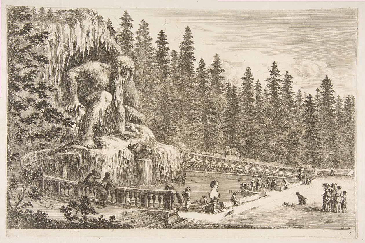 Willa Pratolino: Appenino, ca. 1653. autorstwa Stefano della Bella