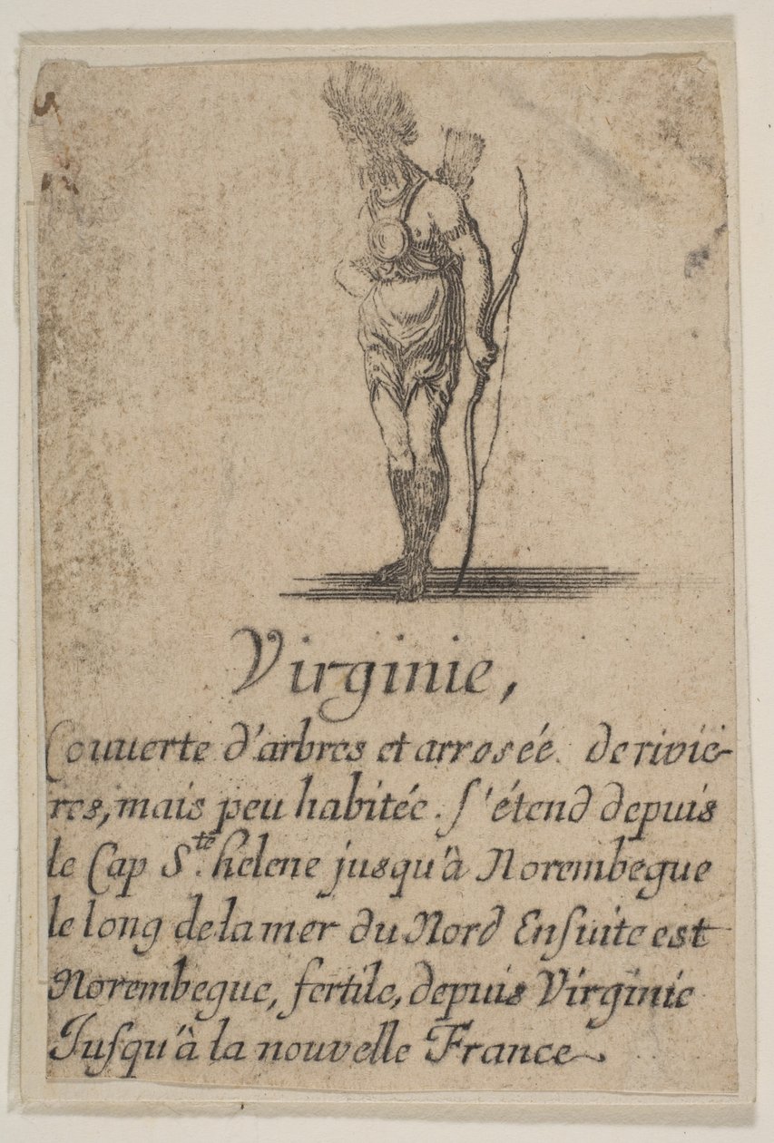 Virginia, z „Gry geograficznej”, „Gry geograficzne”, 1644. autorstwa Stefano della Bella