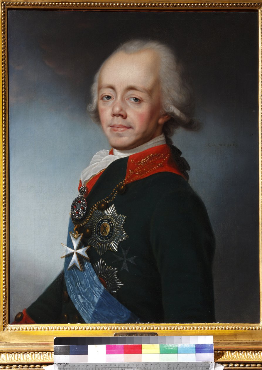 Paul I de Russie - Portret cesarza Pawła I Rosji (1754-1801) - Stepan Siemionowicz Szczukin (1762-1828). Olej na płótnie, po 1798 r. Kolekcja prywatna autorstwa Stepan Semenovich Shchukin