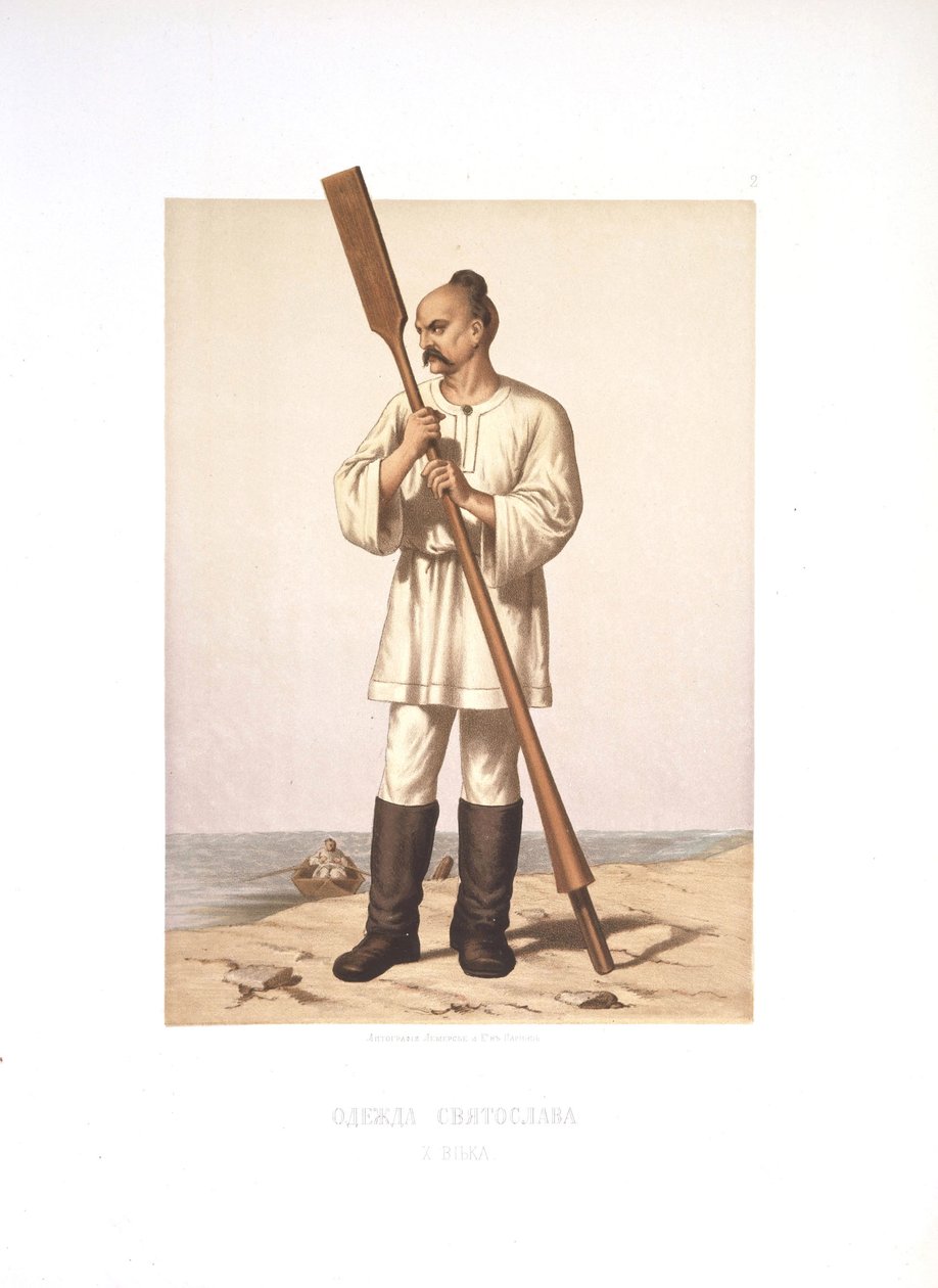 Szata wielkiego księcia Światosława I Kijowskiego, 1877 autorstwa Stepan Stepanovich Strekalov