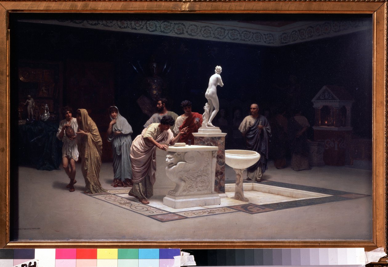 Dans le foyer des Maecena (Caius Cilnius Maecenas (ou Mecene) (vers 70 avant JC-8 avant JC) (In Maecenas