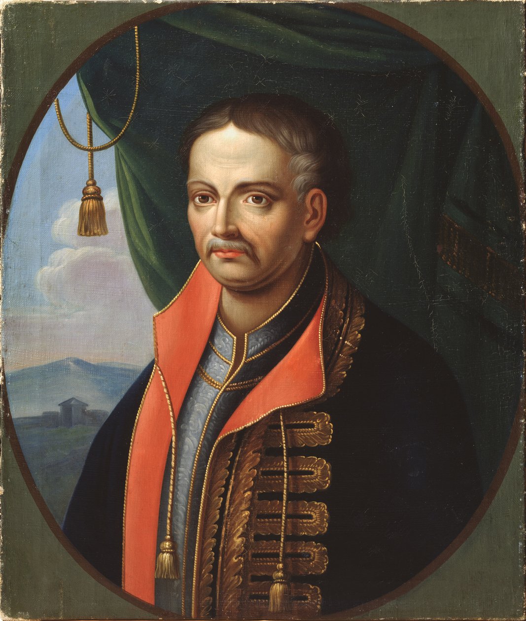 Portret hetmana Iwana Mazepy 1639-1709 autorstwa Stepan Zemlykov