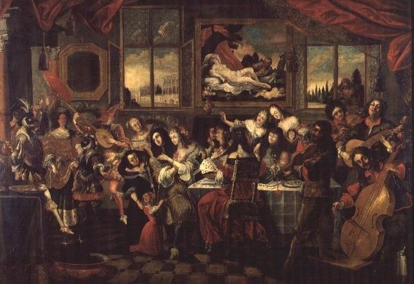 Syn marnotrawny z kurtyzanami, ok. 1662 autorstwa Stephan Kessler