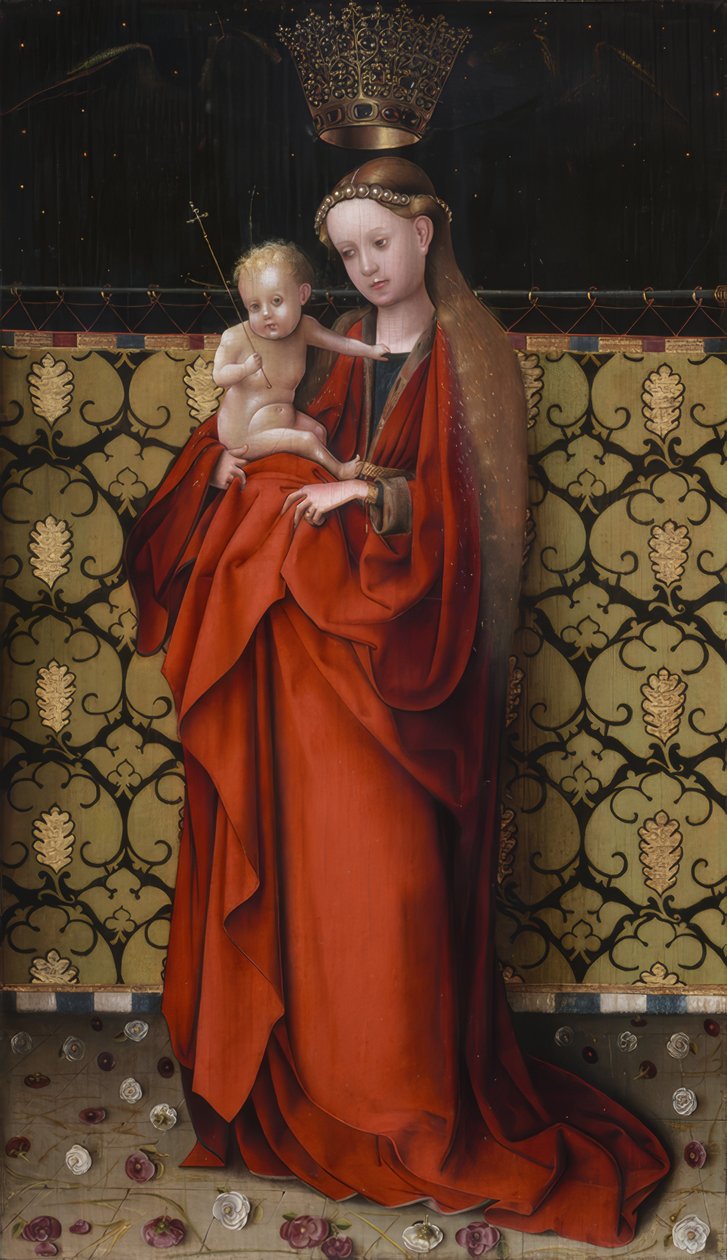 Stefan Lochner / "Dziewica ukoronowana przez anioły", ok. 1450 r. autorstwa Stephan Lochner