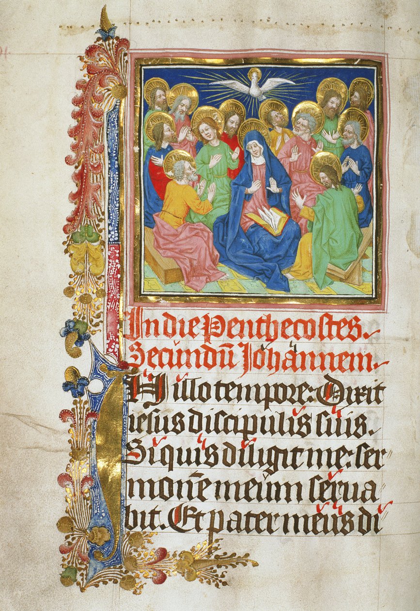 Zejście Ducha Świętego, 1450-1500 autorstwa Stephan Lochner