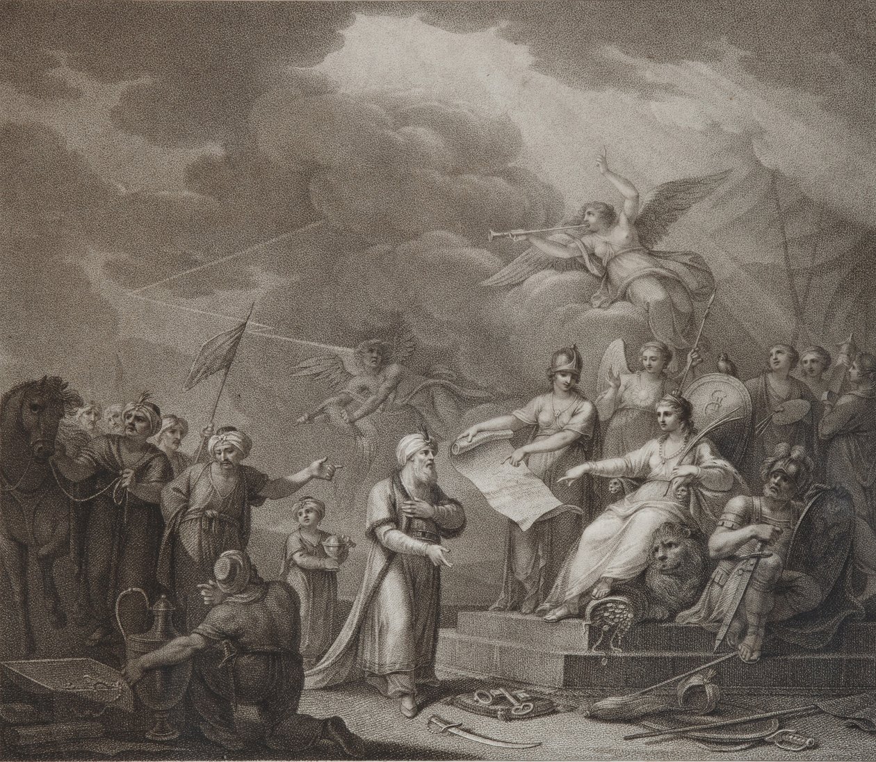 Alegoria traktatu w Jassach, 1792 autorstwa Stephanoff