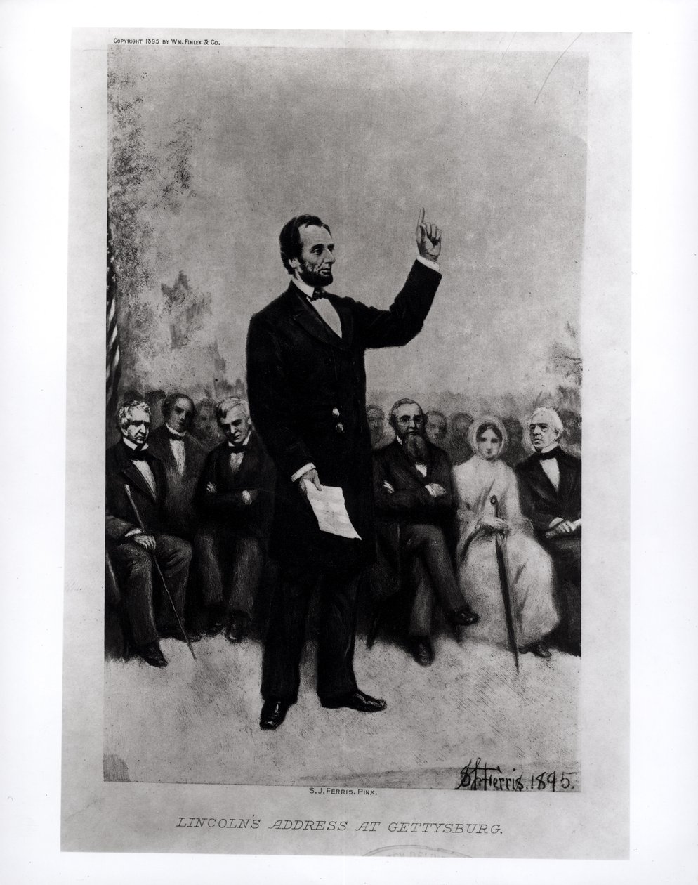 Adres Lincolna w Gettysburgu, 1895 r autorstwa Stephen James Ferris