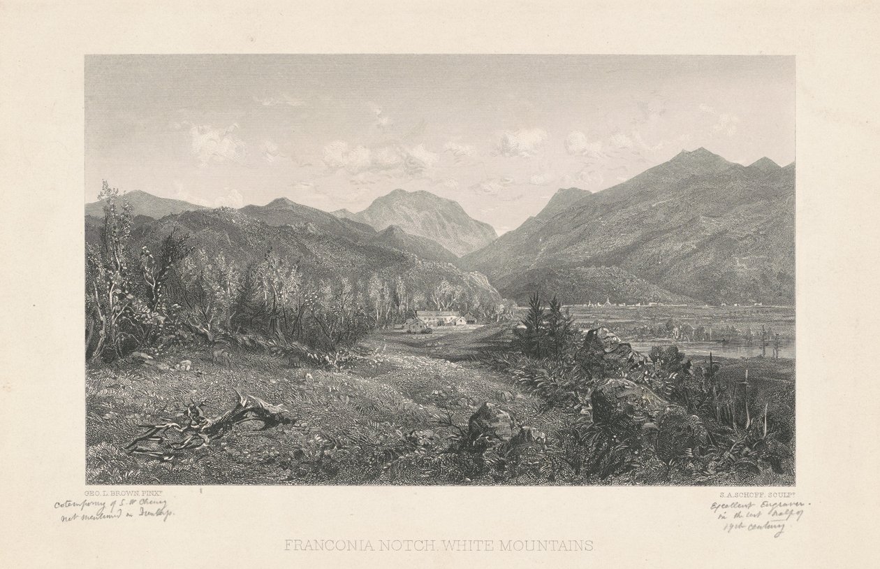 Frankonia Notch, Białe Góry autorstwa Stephen Alonzo Schoff, after George L. Brown