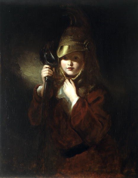 Miecz jego ojca, ok. 1859 (olej na płótnie) autorstwa Stephen Catterson the Elder Smith