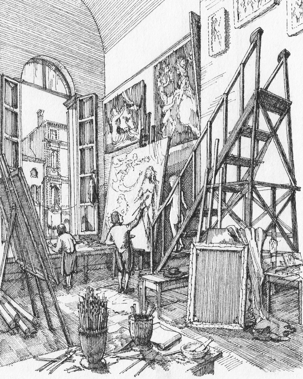 Studio artysty w Wenecji autorstwa Stephen Conlin