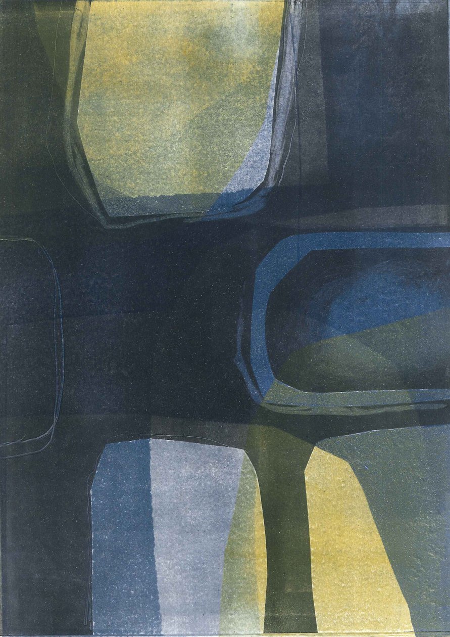 Arches Sun  Sea I, 2015 (monoprint na papierze) autorstwa Stephen Dow