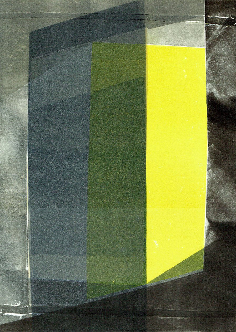 Oblique IV, 2020, monoprint na papierze autorstwa Stephen Dow