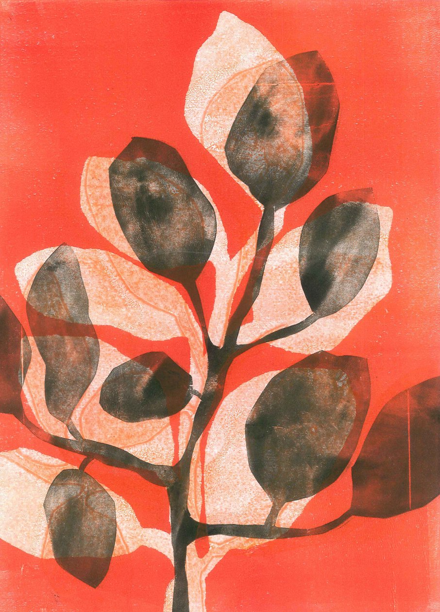Letni ogród III, 2015 (monoprint na papierze) autorstwa Stephen Dow