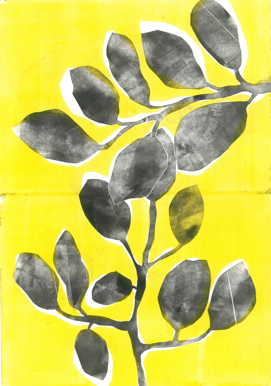 Letni ogród IV, 2015 (monoprint na papierze) autorstwa Stephen Dow