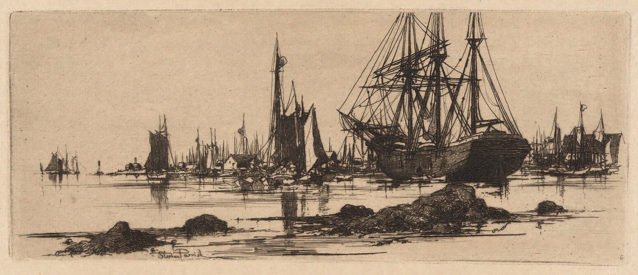 Scena portowa autorstwa Stephen Parrish