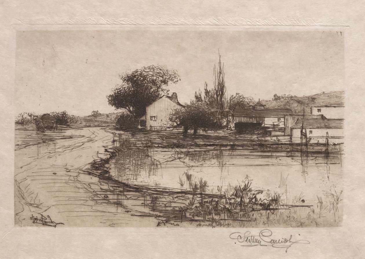 Szkic w pobliżu Pittsfield, Mass., 1887-1888. autorstwa Stephen Parrish