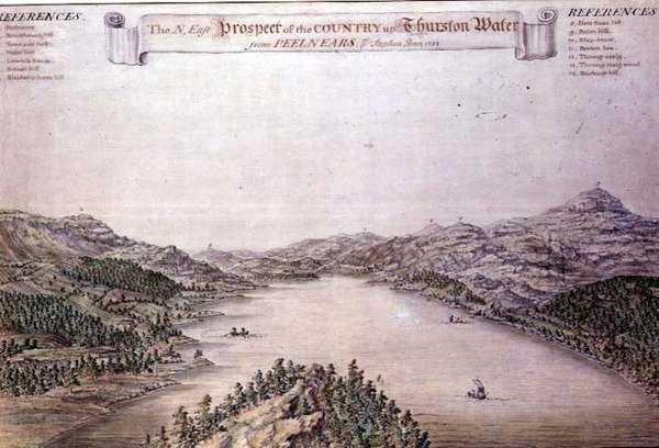 Północno-wschodnia perspektywa kraju w górę Thurston Water z Peelnears autorstwa Stephen Penn