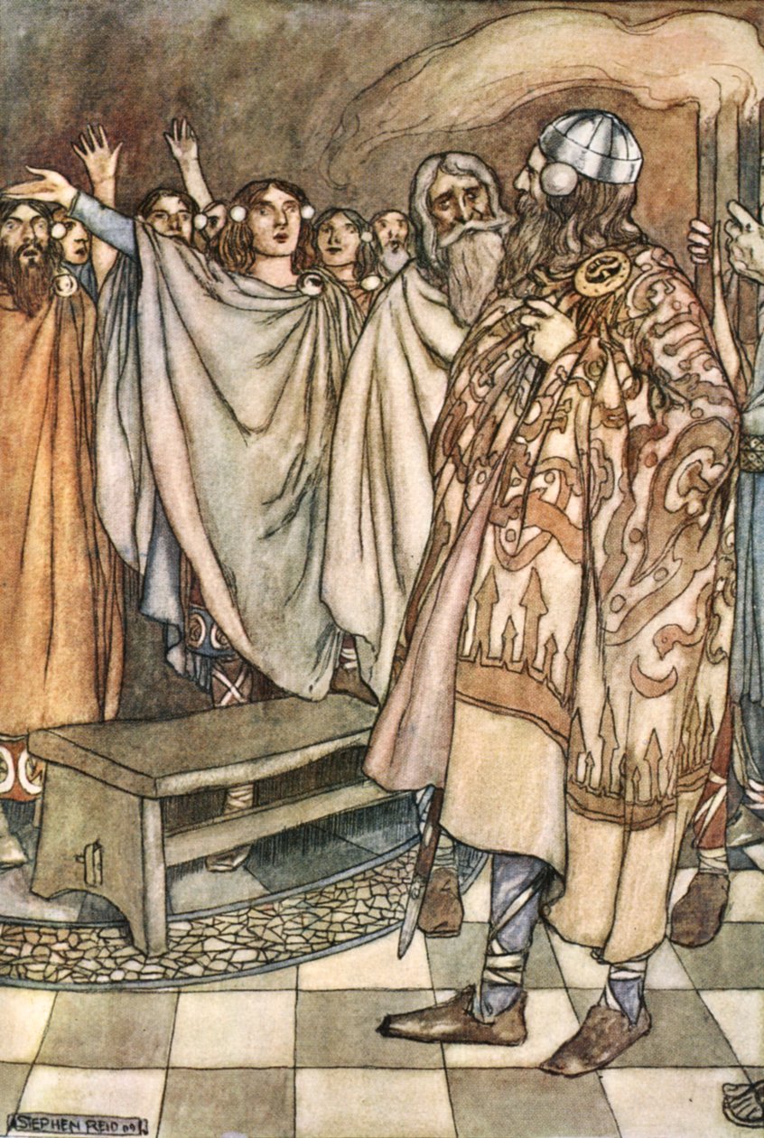 „Potężny okrzyk uniesienia podniósł się od Ulstermenów”, ok. 1910. autorstwa Stephen Reid
