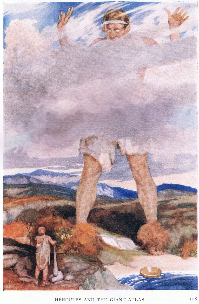 Herkules i gigantyczny Atlas autorstwa Stephen Reid