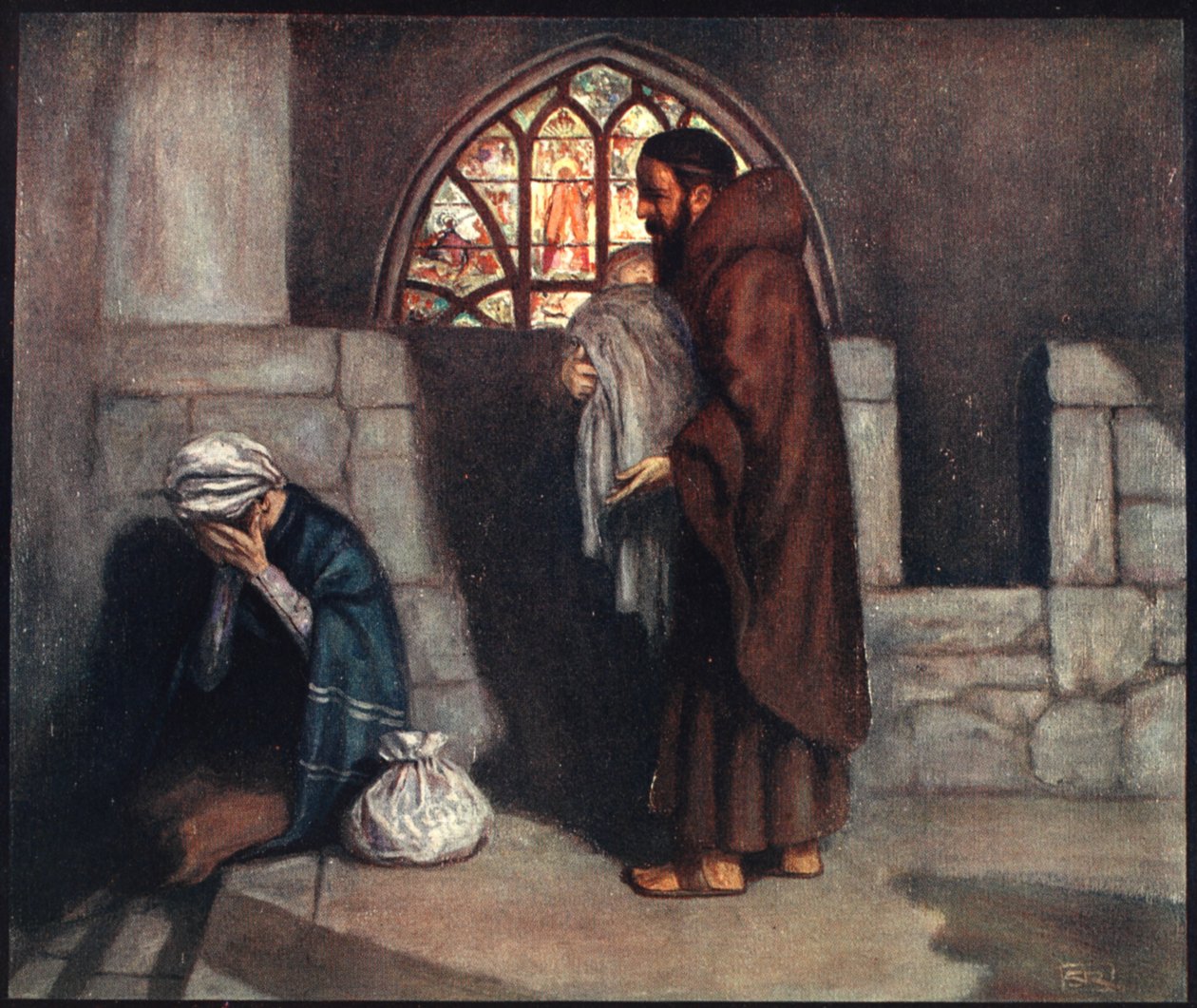 Święty Jan Boży, ilustracja z „Helmet & Cowl: Stories of Monastic and Military Orders” W.M. Letts i MFS Lets autorstwa Stephen Reid