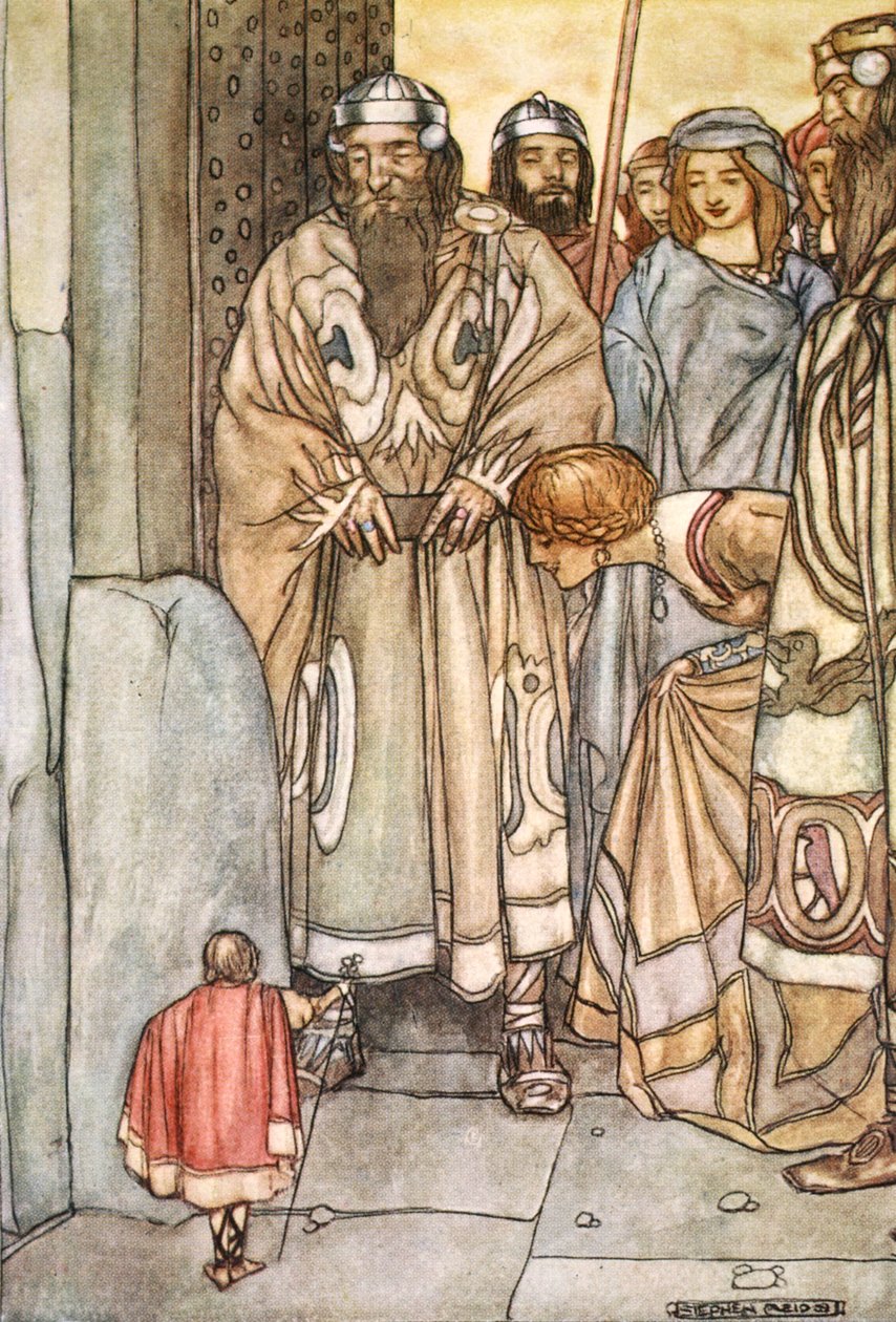 „Wszyscy wyszli, panowie i damy, aby zobaczyć małego człowieka”, ok. 1910. autorstwa Stephen Reid