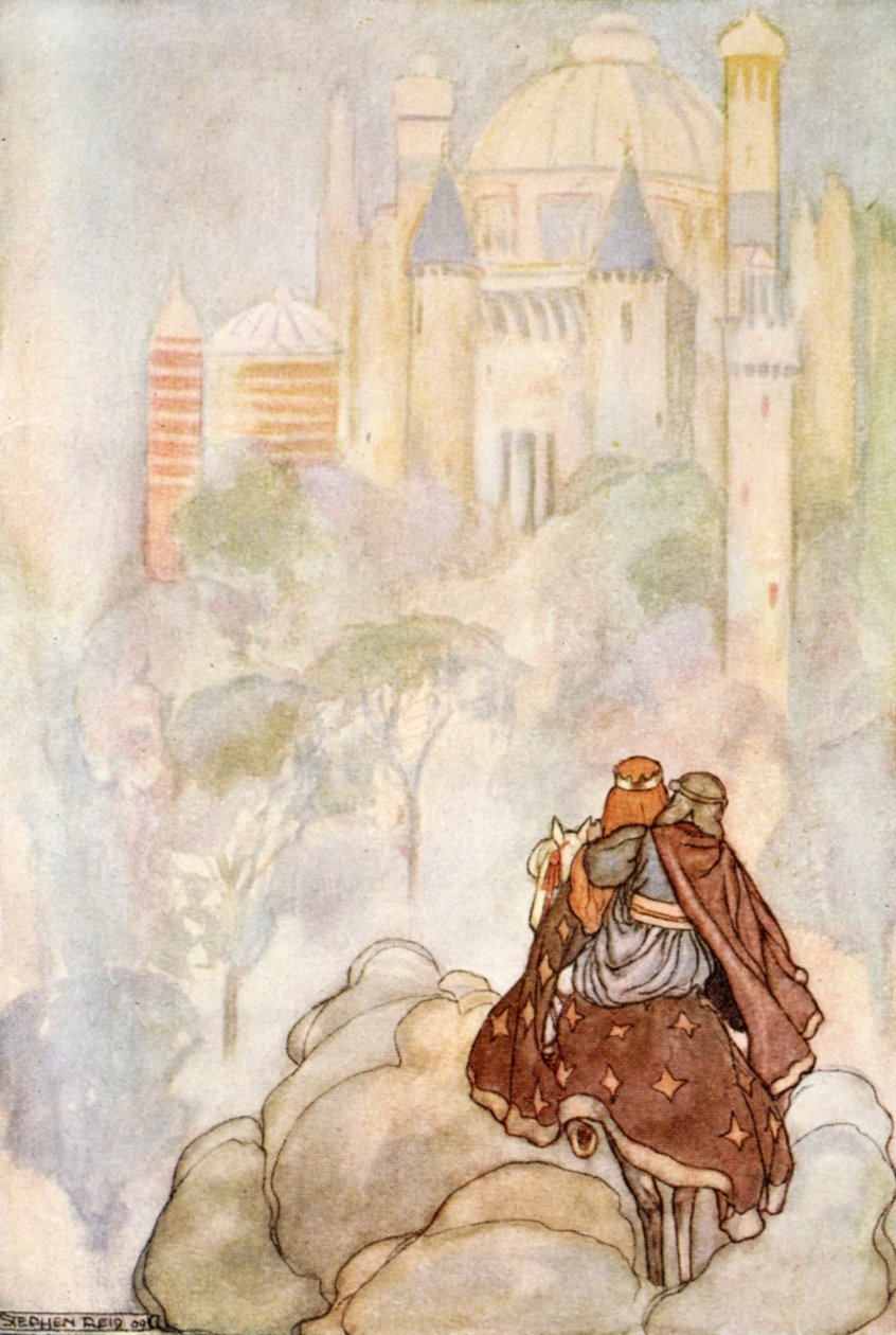 „Podjechali do okazałego pałacu”, ok. 1910. autorstwa Stephen Reid