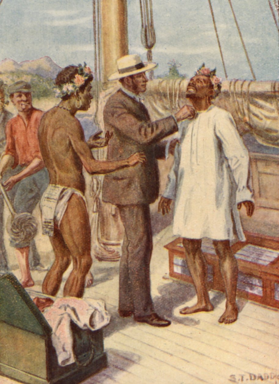Ilustracja przedstawiająca życie biskupa Pattesona (kolorowa litografia) autorstwa Stephen T. Dadd