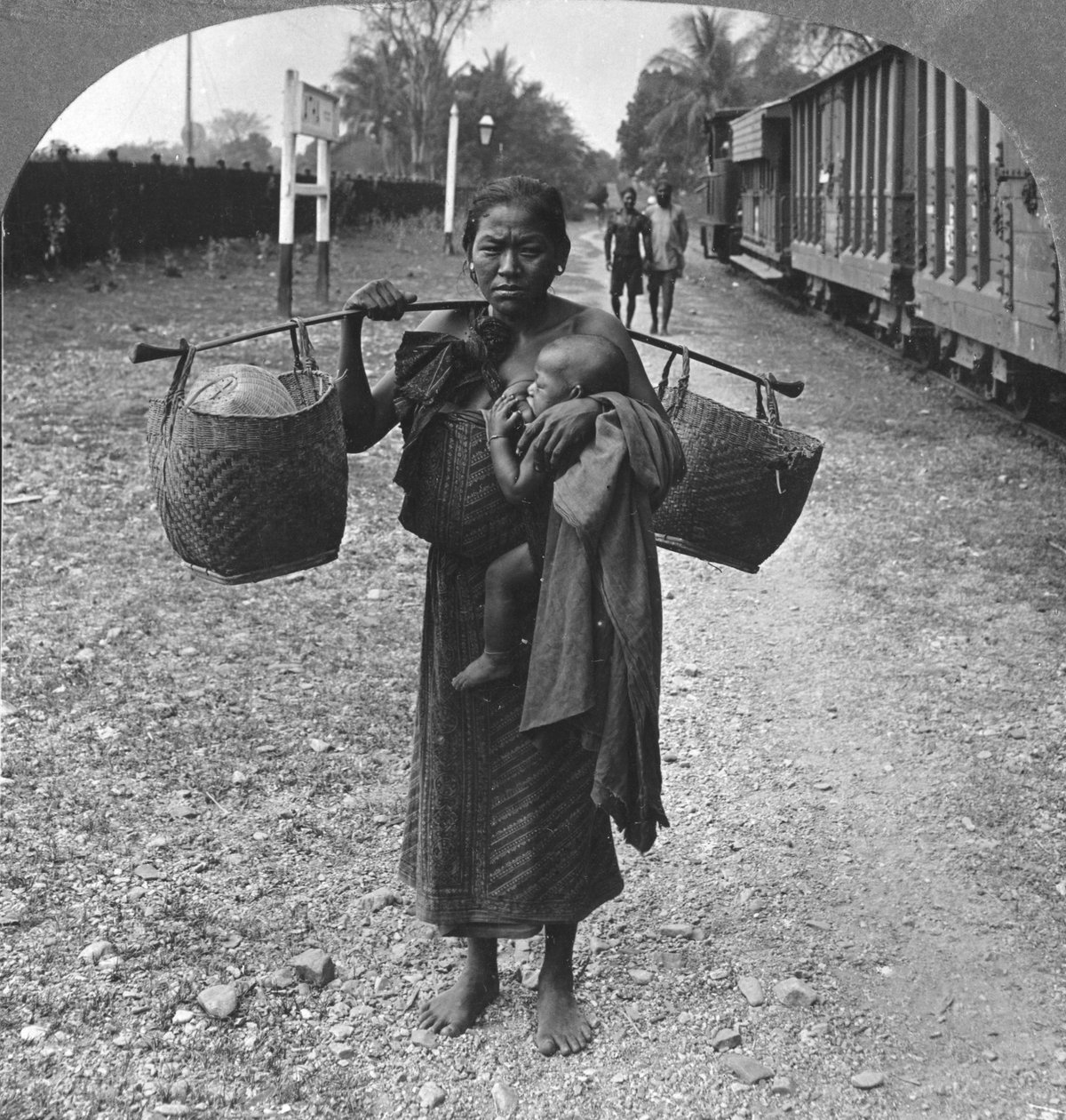 Shan kobieta i dziecko, Górna Birma, 1908 autorstwa Stereo Travel Co