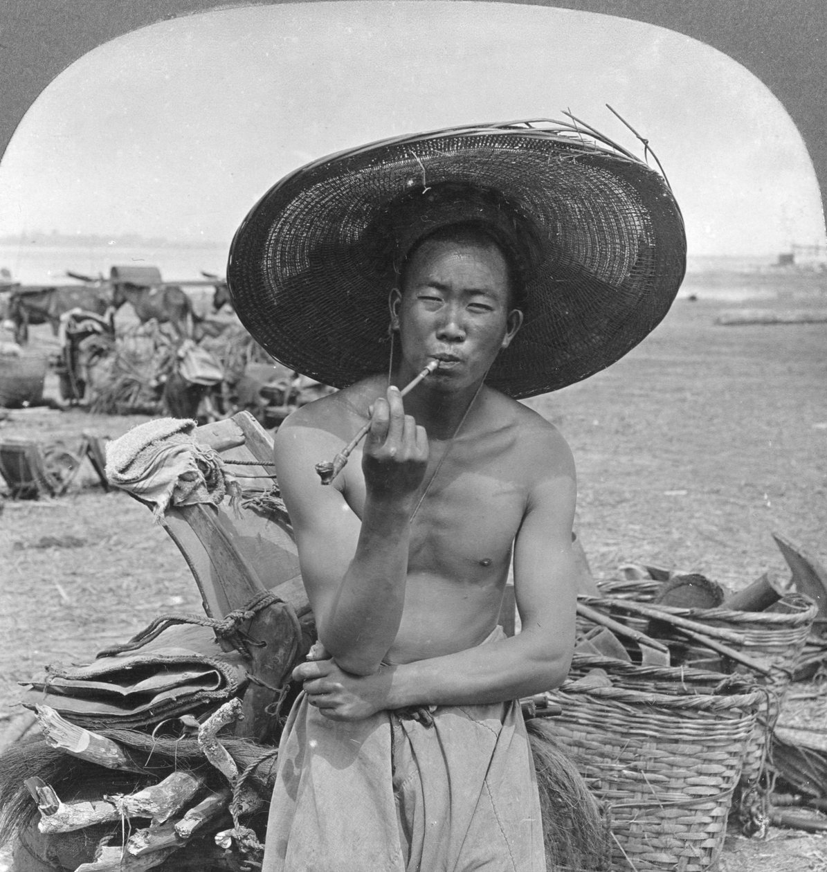 Typowy Chińczyk, Bhamo, Birma, 1908 autorstwa Stereo Travel Co