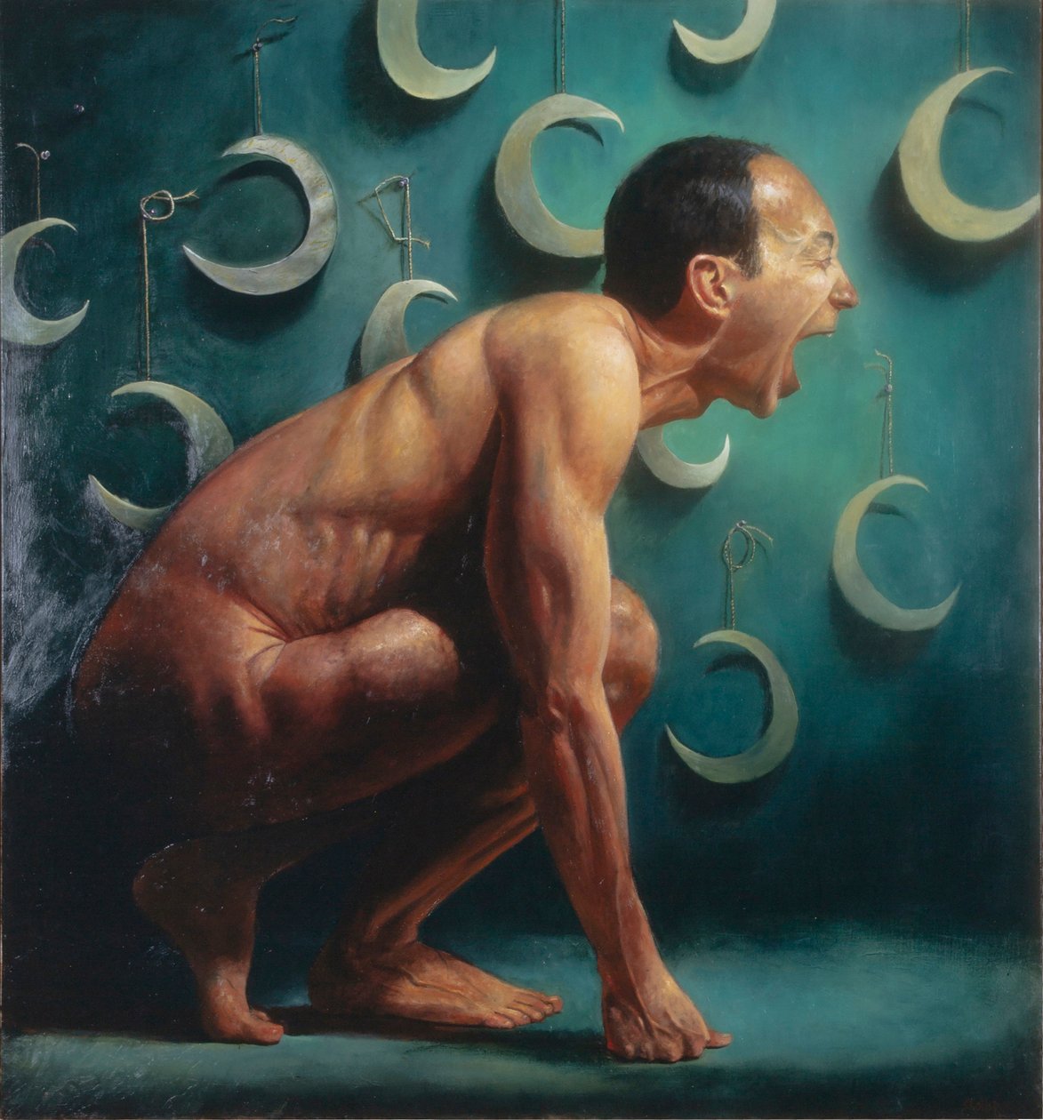 Wycie, 2002 (olej na płótnie) autorstwa Steven Skollar