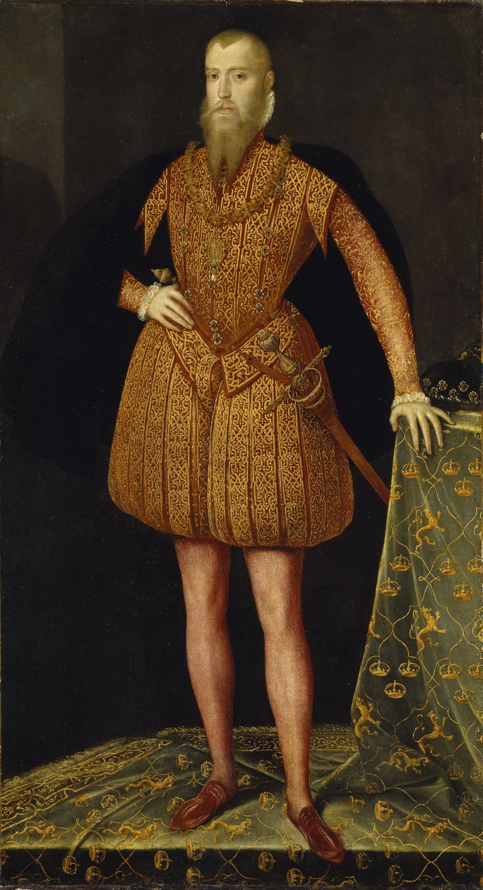 Portret króla Szwecji Eryka XIV 1533-1577, 1561 autorstwa Steven van der Meulen