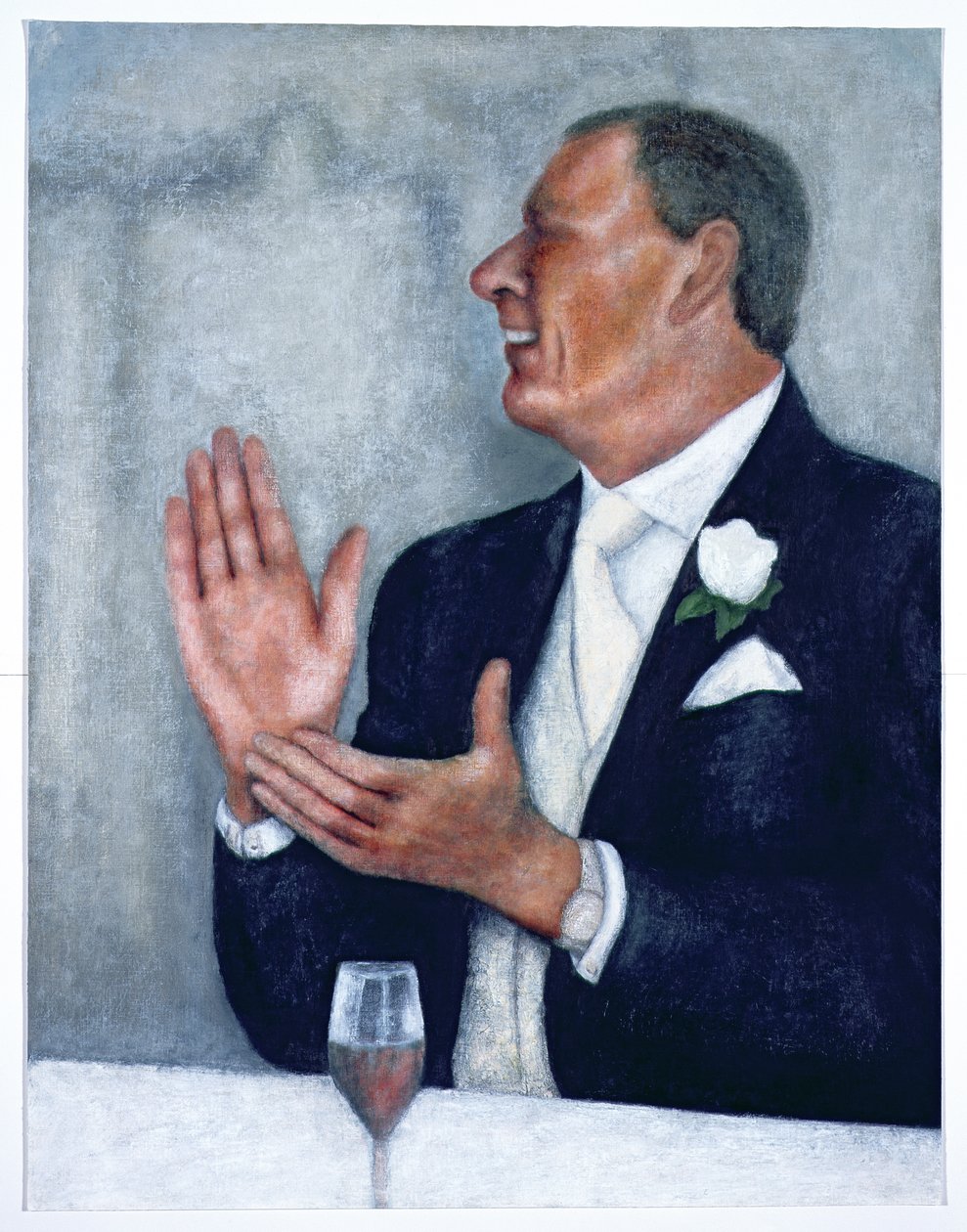 Felicitations, 2007 (olej na węglu drzewnym na papierze) autorstwa Stevie Taylor