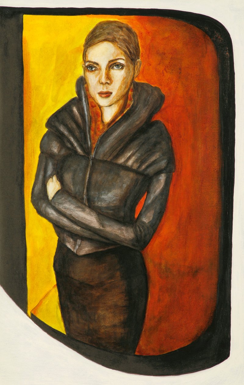 On Her Watch, 2012 (pióro i atrament na papierze) autorstwa Stevie Taylor