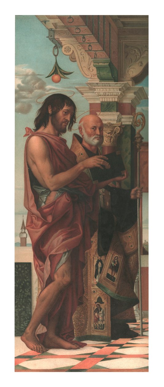 Św. Jan Chrzciciel ze św. Benedyktem, 1874. autorstwa Storch and Kramer
