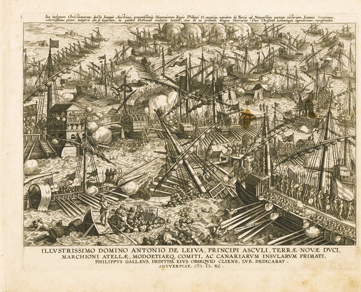 Bitwa pod Lepanto 7 października 1571, ok. 1578 autorstwa Stradanus