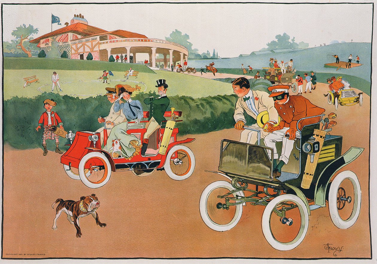The Race from the Links, wydana przez Maxa Williamsa, wydrukowana przez R.A. Welcke, Nowy Jork autorstwa Stuart Travis