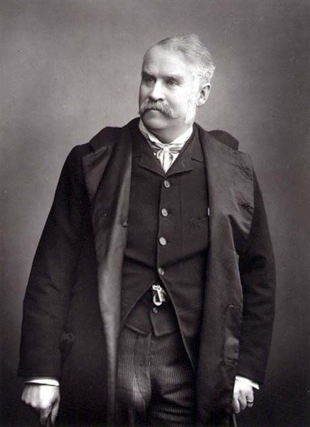 Sir William Schwenck Gilbert (1836-1911), dramaturg, fotografia portretowa (zdjęcie czarno-białe) autorstwa Studio Walery