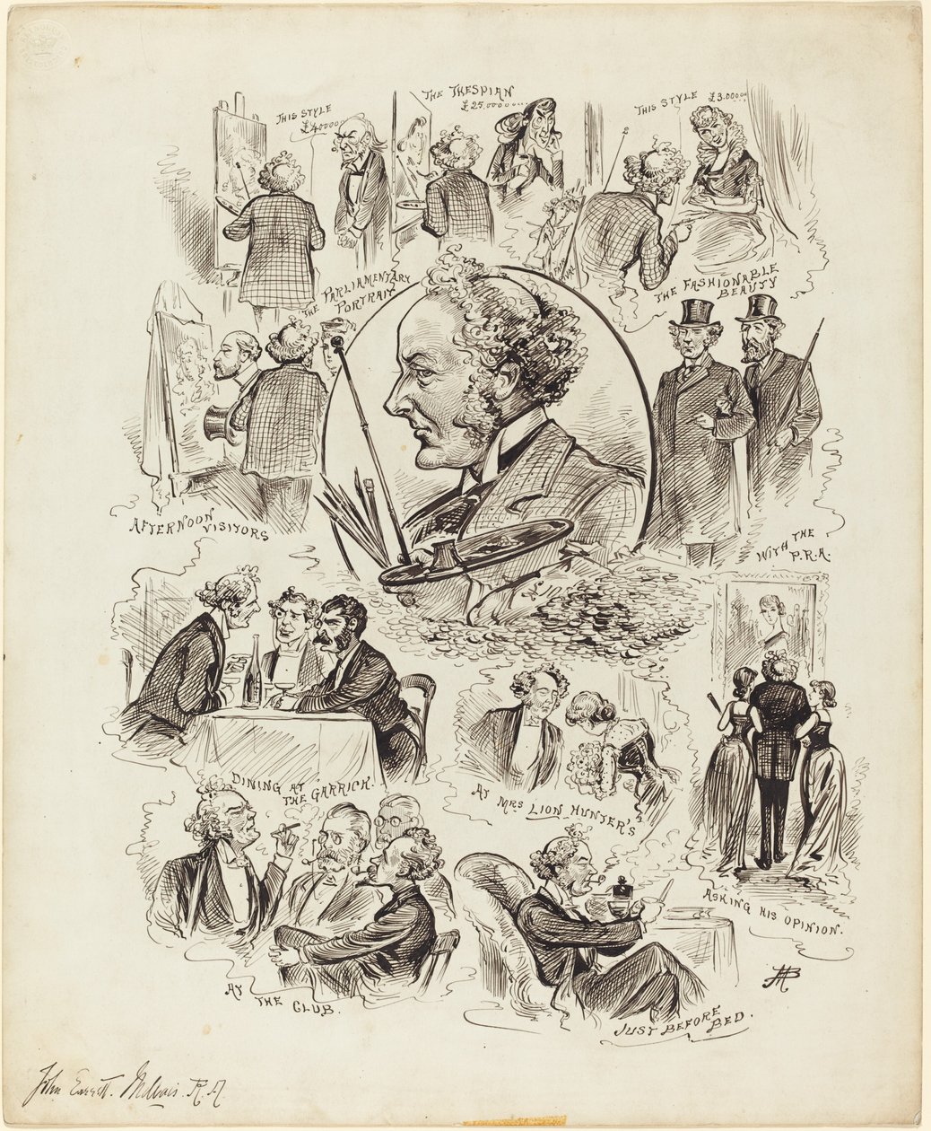 Dni z celebrytami: Pan Millais, R.A. autorstwa Studio of Alfred Bryan